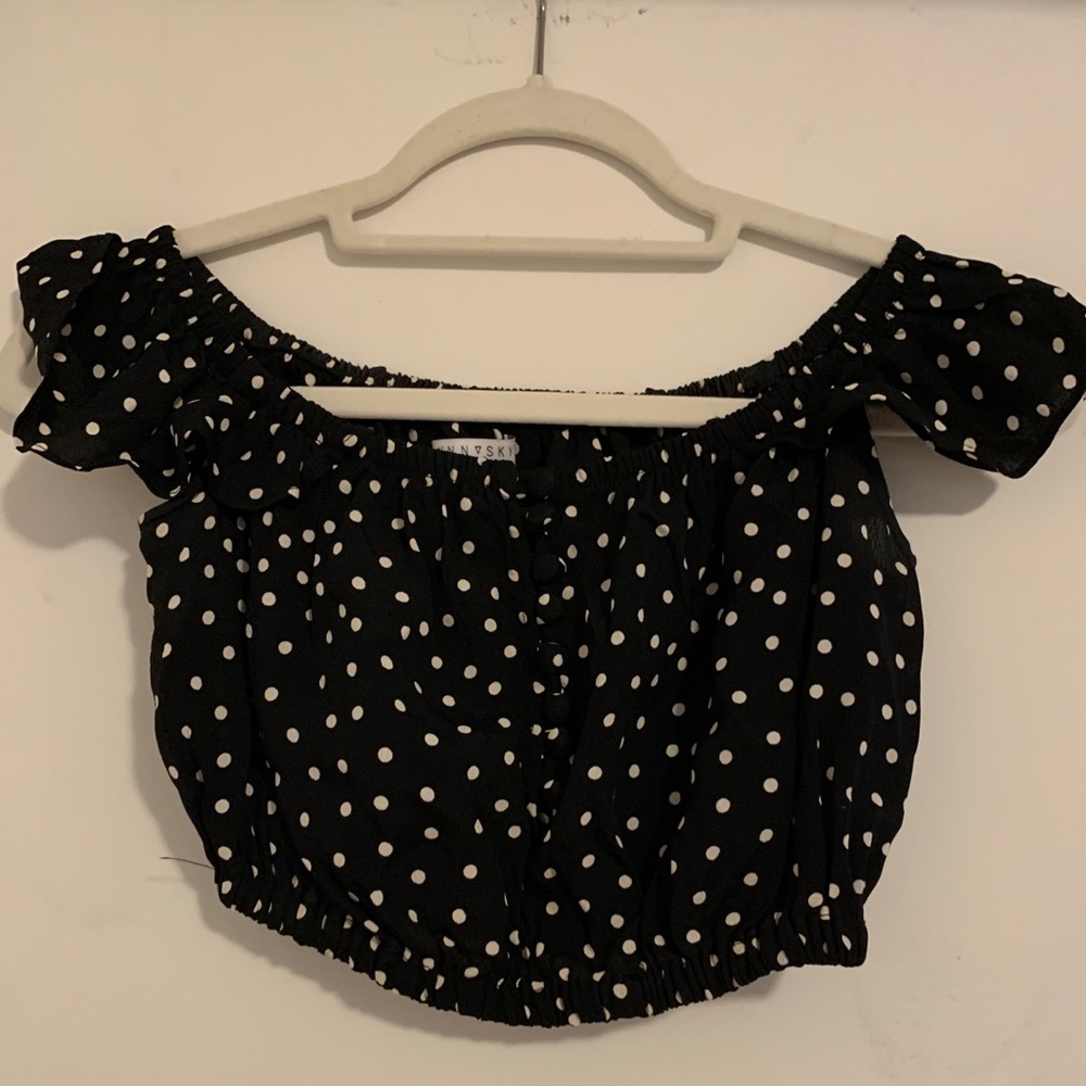 Flynn Skye polka dot crop top